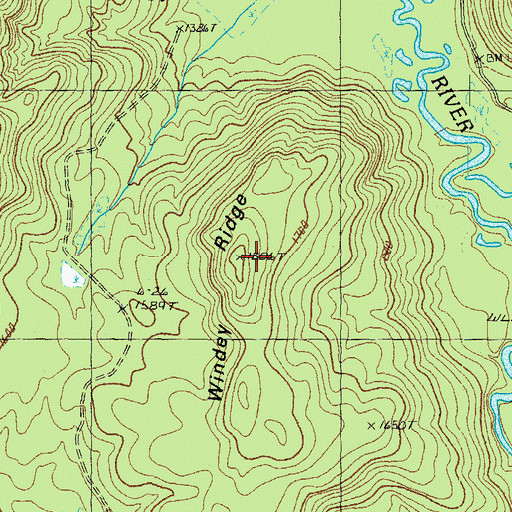 Topographic Map of Windey Ridge, NH