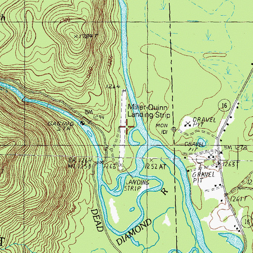 Topographic Map of Miller-Quinn Landing Strip (historical), NH