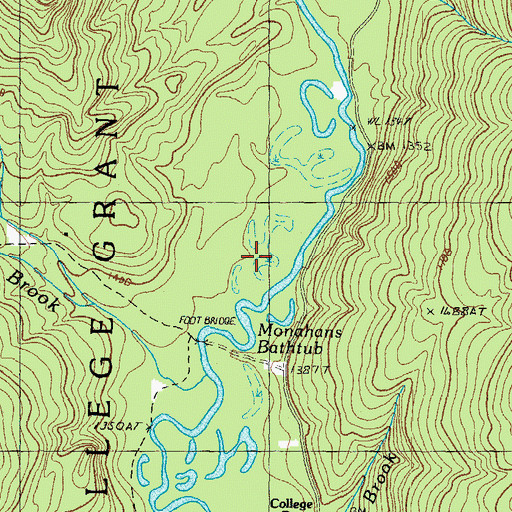 Topographic Map of Monahans Bathtub, NH