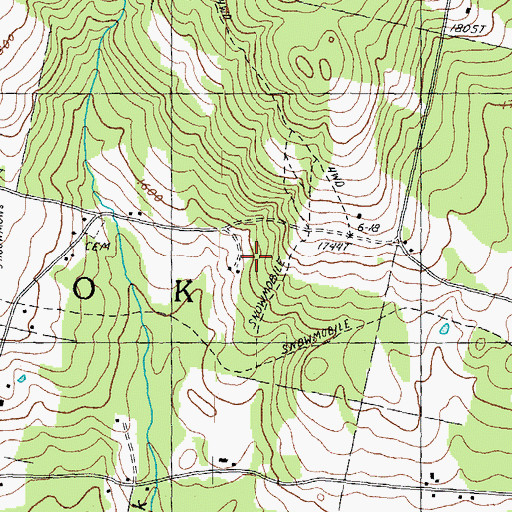 Topographic Map of Town of Colebrook, NH