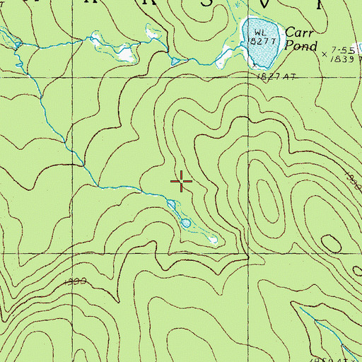 Topographic Map of Town of Clarksville, NH