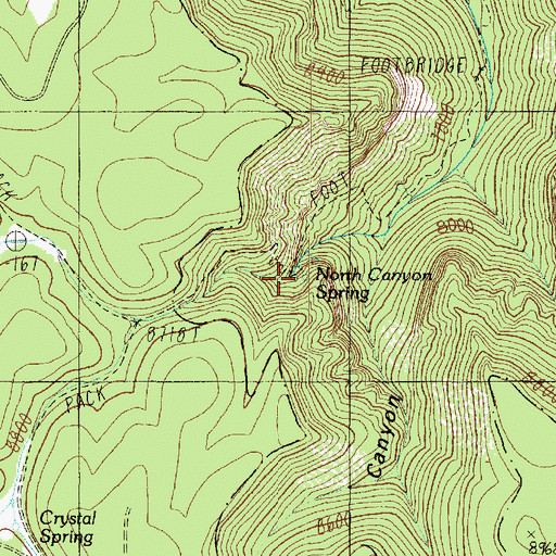 Topographic Map of North Canyon Spring, AZ