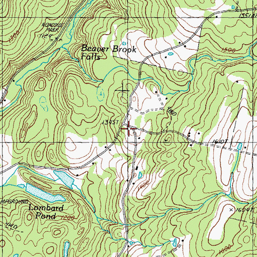 Topographic Map of Brackett School, NH