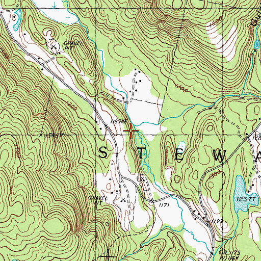 Topographic Map of Cedar Brook, NH