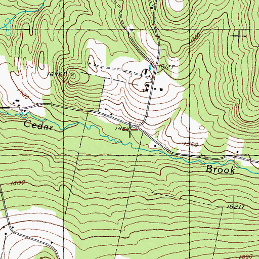 Topographic Map of Cedar Brook School (historical), NH