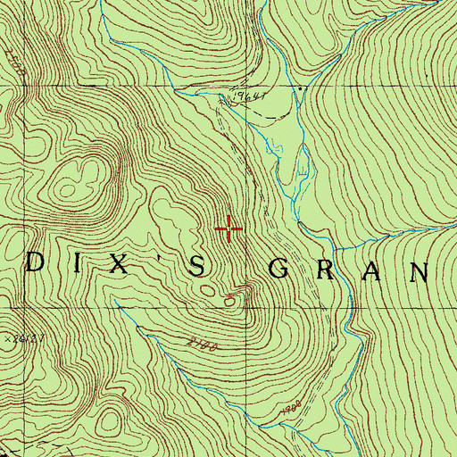 Topographic Map of Dixs Grant, NH
