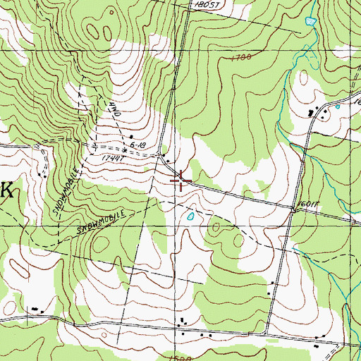 Topographic Map of East Colebrook Church (historical), NH