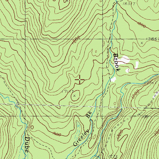 Topographic Map of Greeley Camp (historical), NH