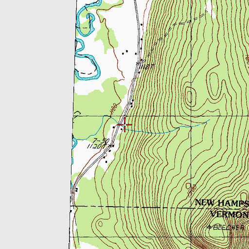 Topographic Map of Halls Stream School (historical), NH