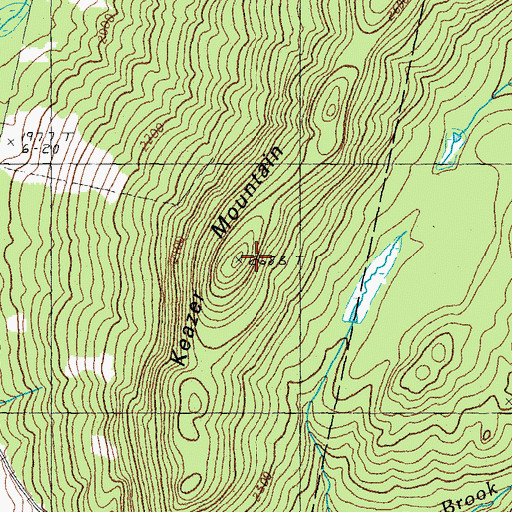 Topographic Map of Keazer Mountain, NH