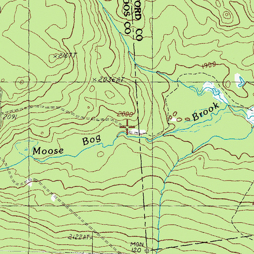 Topographic Map of Moose Bog Camp (historical), NH