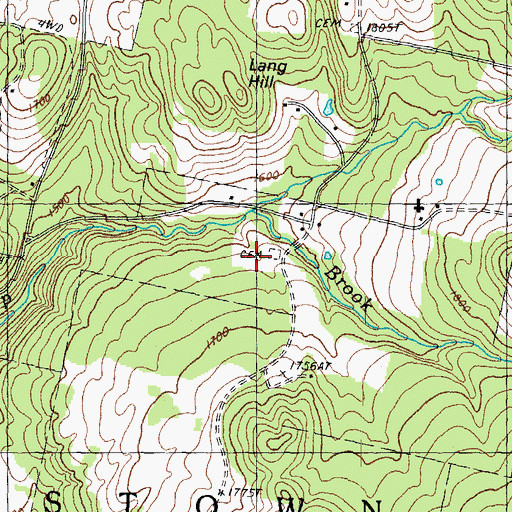 Topographic Map of North Hill School (historical), NH