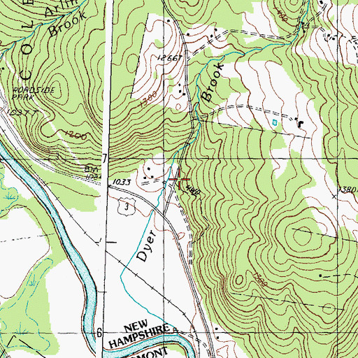 Topographic Map of Piper School (historical), NH
