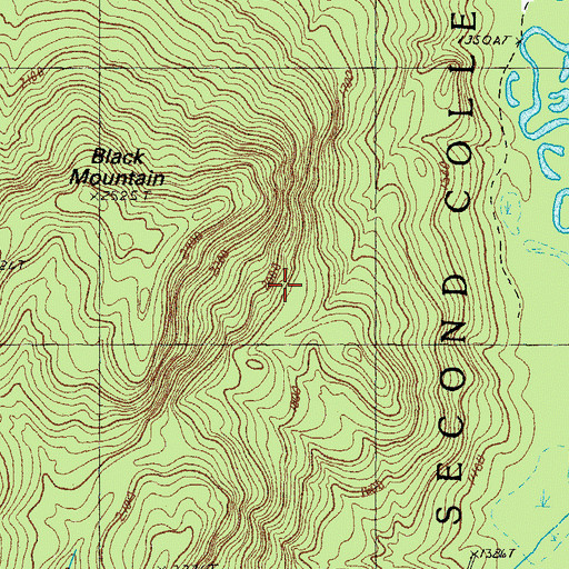 Topographic Map of Second College Grant, NH