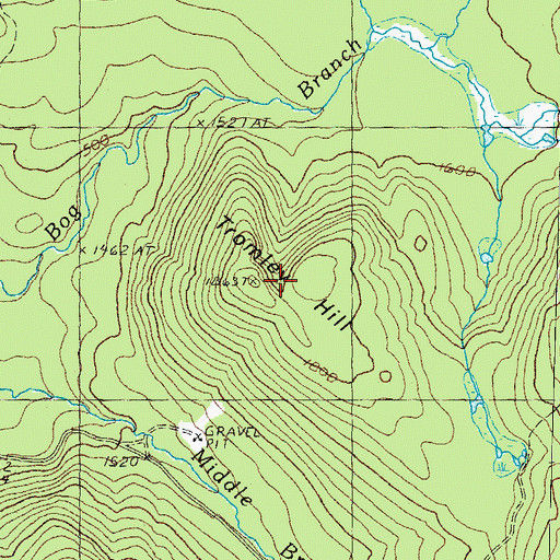 Topographic Map of Tromley Hill, NH