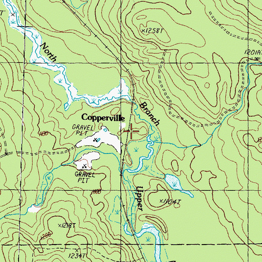 Topographic Map of Copperville, NH