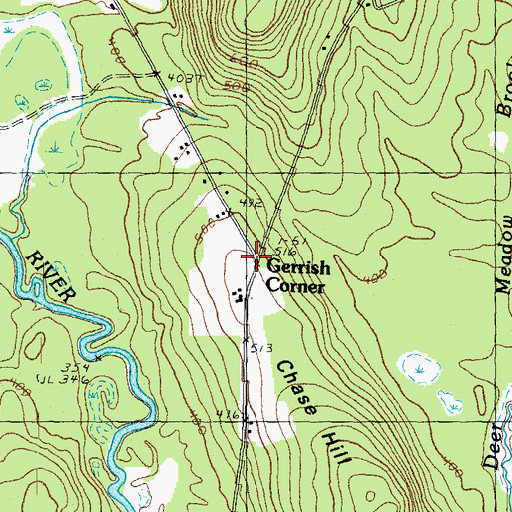 Topographic Map of Gerrish Corner, NH