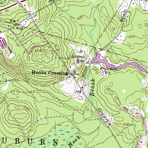 Topographic Map of Hooks Crossing, NH