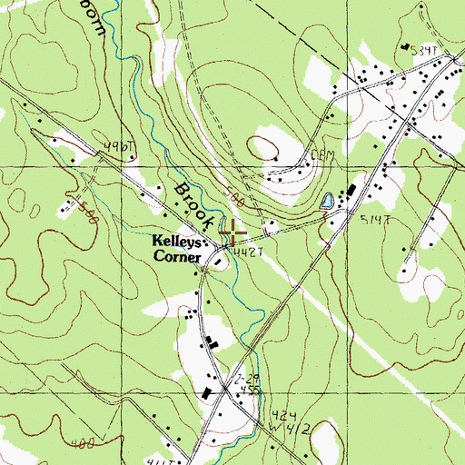 Topographic Map of Kelleys Corner, NH