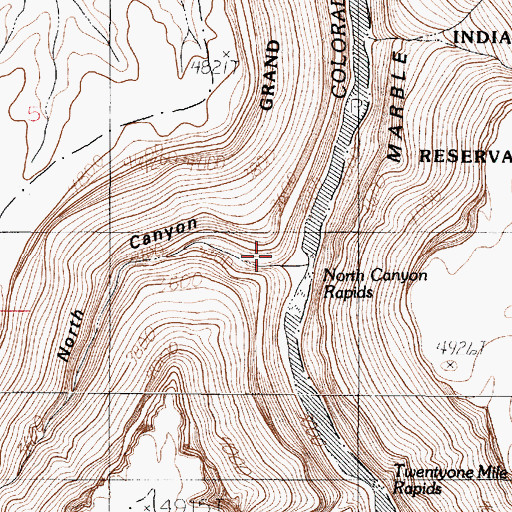 Topographic Map of North Canyon Wash, AZ