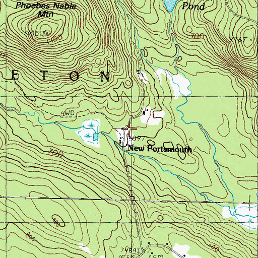 Topographic Map of New Portsmouth, NH