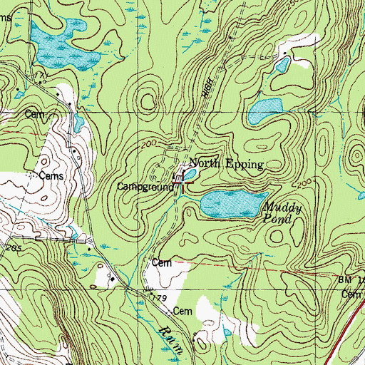 Topographic Map of North Epping, NH