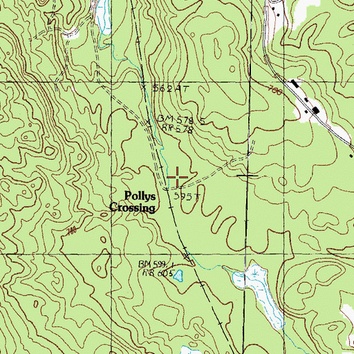 Topographic Map of Pollys Crossing, NH