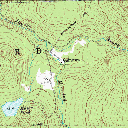 Topographic Map of Quinttown, NH