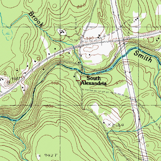 Topographic Map of South Alexandria, NH
