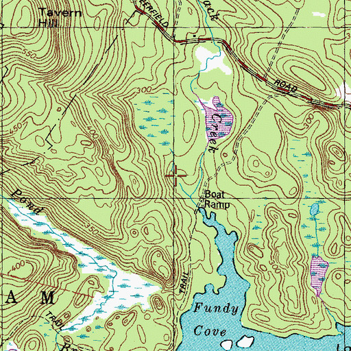 Topographic Map of Back Creek, NH