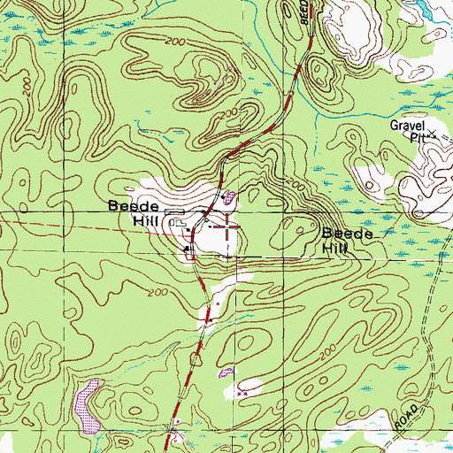 Topographic Map of Beede Hill, NH