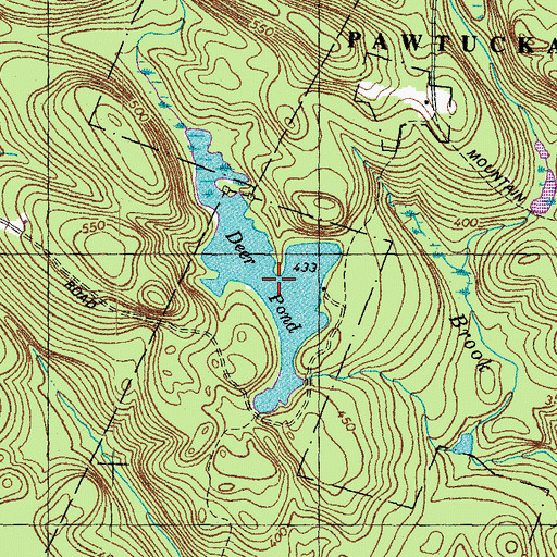 Topographic Map of Deer Pond, NH
