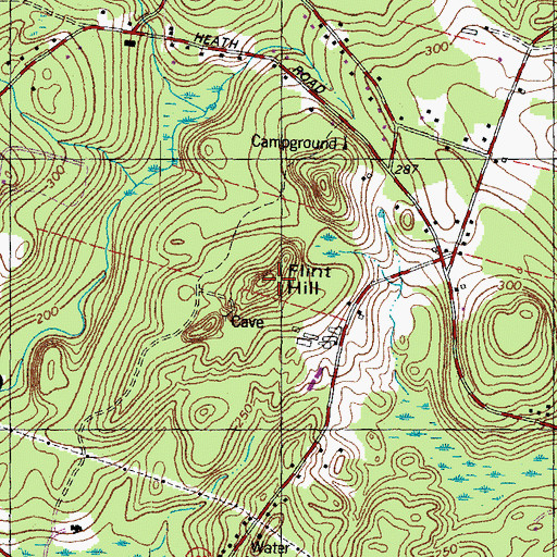 Topographic Map of Flint Hill, NH