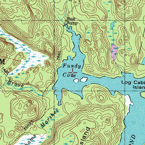 Topographic Map of Fundy Cove, NH