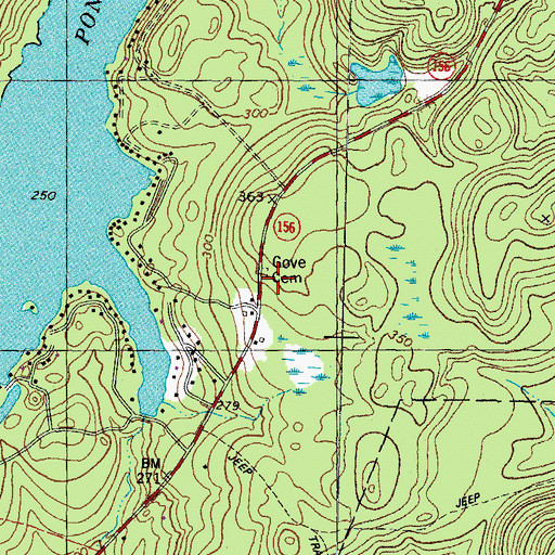Topographic Map of Gove Cemetery, NH