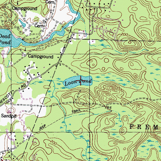 Topographic Map of Loon Pond, NH