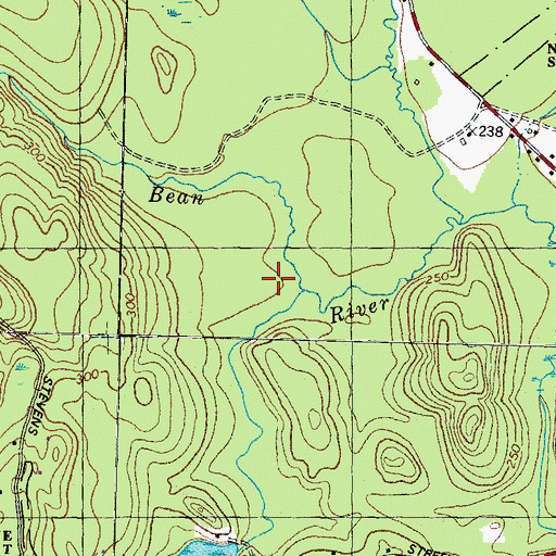 Topographic Map of Mile Brook, NH