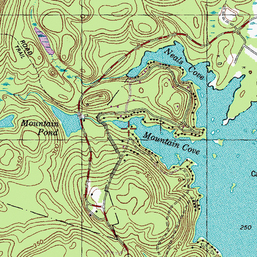 Topographic Map of Mountain Brook, NH