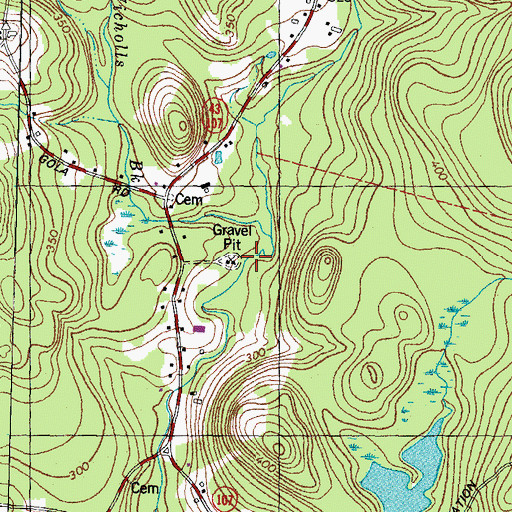 Topographic Map of Nicholls Brook, NH
