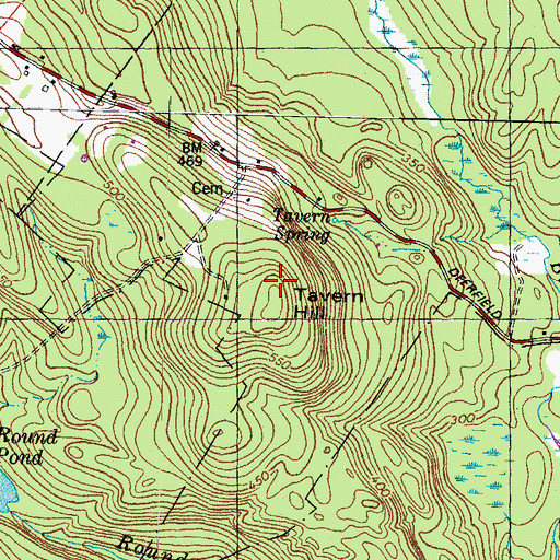 Topographic Map of Tavern Hill, NH
