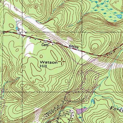 Topographic Map of Watson Hill, NH
