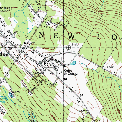 Topographic Map of Colby Sawyer College, NH