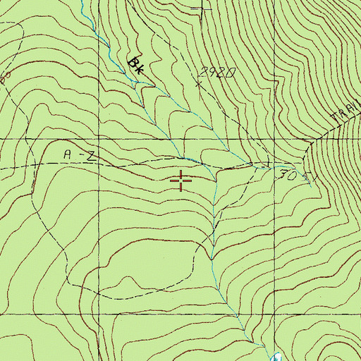 Topographic Map of A-Z Trail, NH