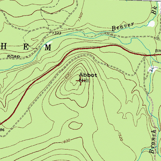Topographic Map of Abbot Hill, NH