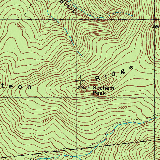 Topographic Map of Acteon Ridge, NH