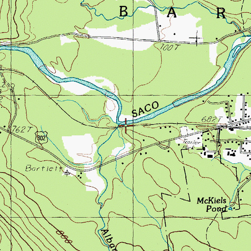 Topographic Map of Albany Brook, NH