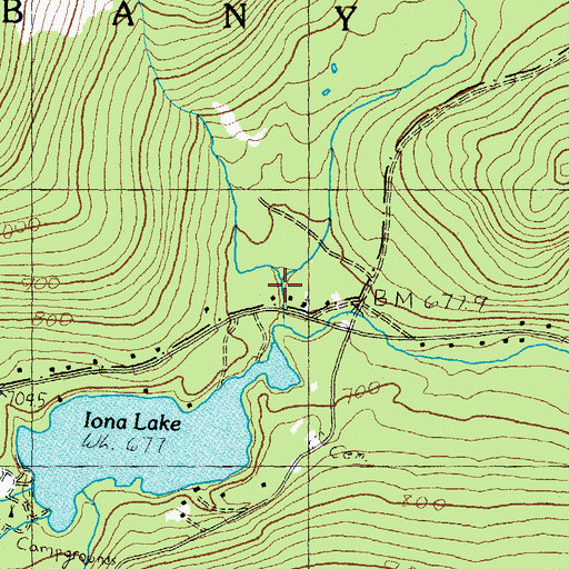 Topographic Map of Albany Chapel, NH