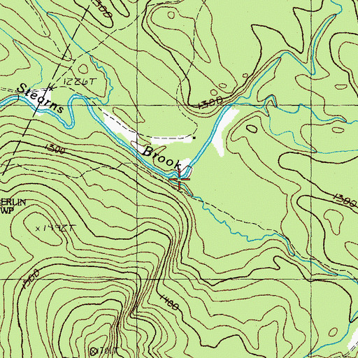 Topographic Map of Alder Brook, NH