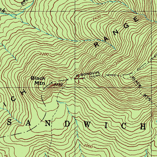 Topographic Map of Algonquin Trail, NH
