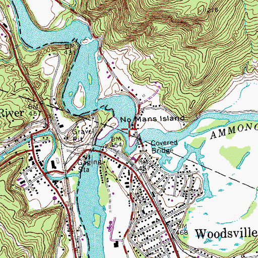 Topographic Map of Ammonoosuc River, NH